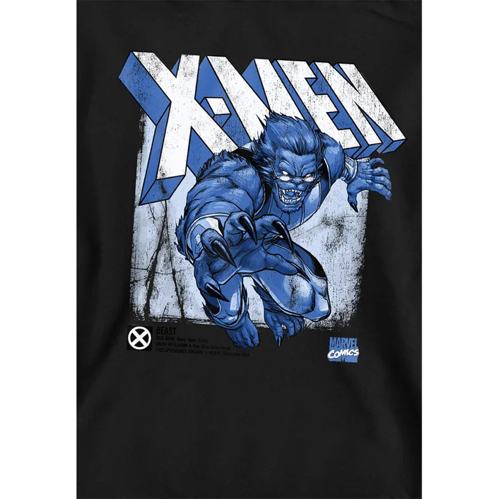 Black - Side - X-Men Childrens-Kids Beast Pull Over Hoodie