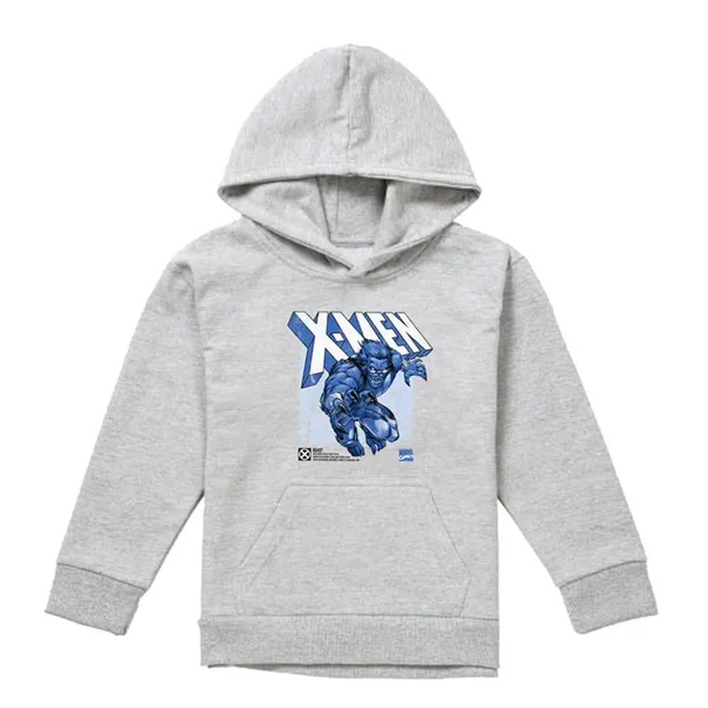 Athletic Heather - Front - X-Men Childrens-Kids Beast Pull Over Hoodie