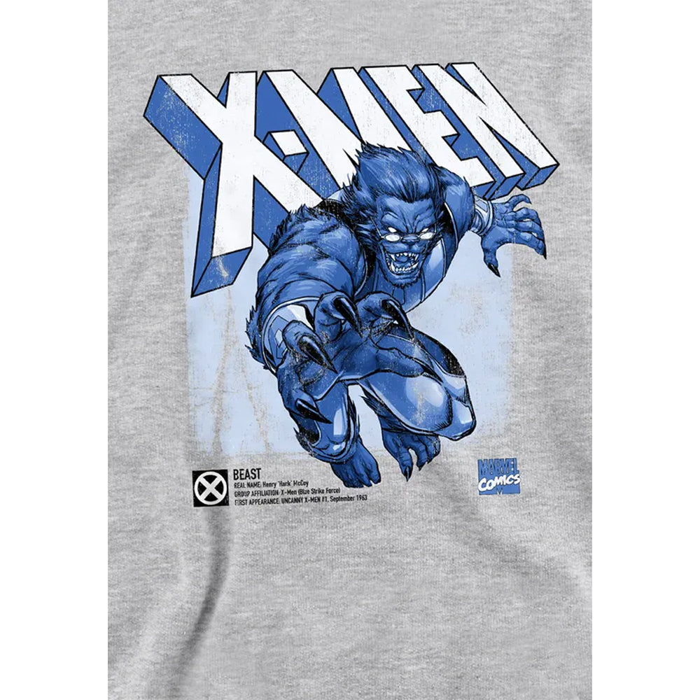 Athletic Heather - Side - X-Men Childrens-Kids Beast Pull Over Hoodie