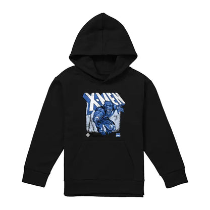 Black - Front - X-Men Childrens-Kids Beast Pull Over Hoodie