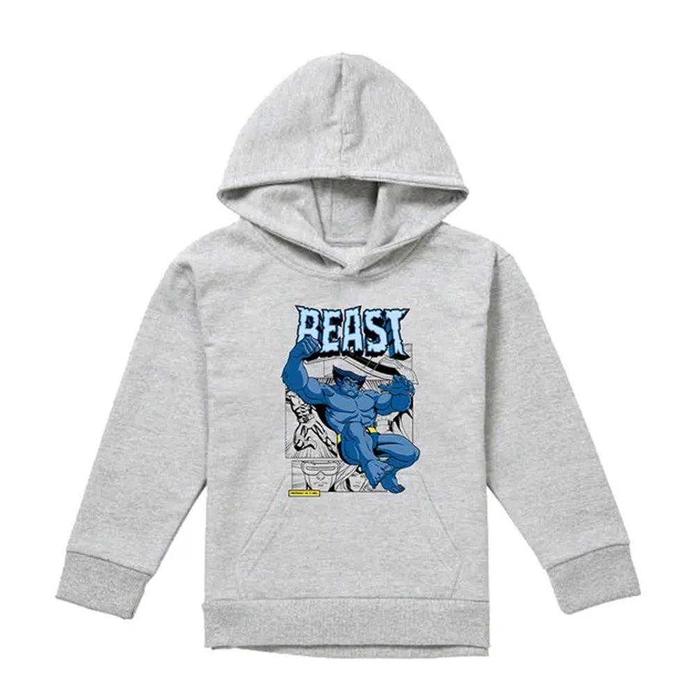 Athletic Heather - Front - X-Men Childrens-Kids Beast Comic Pull Over Hoodie