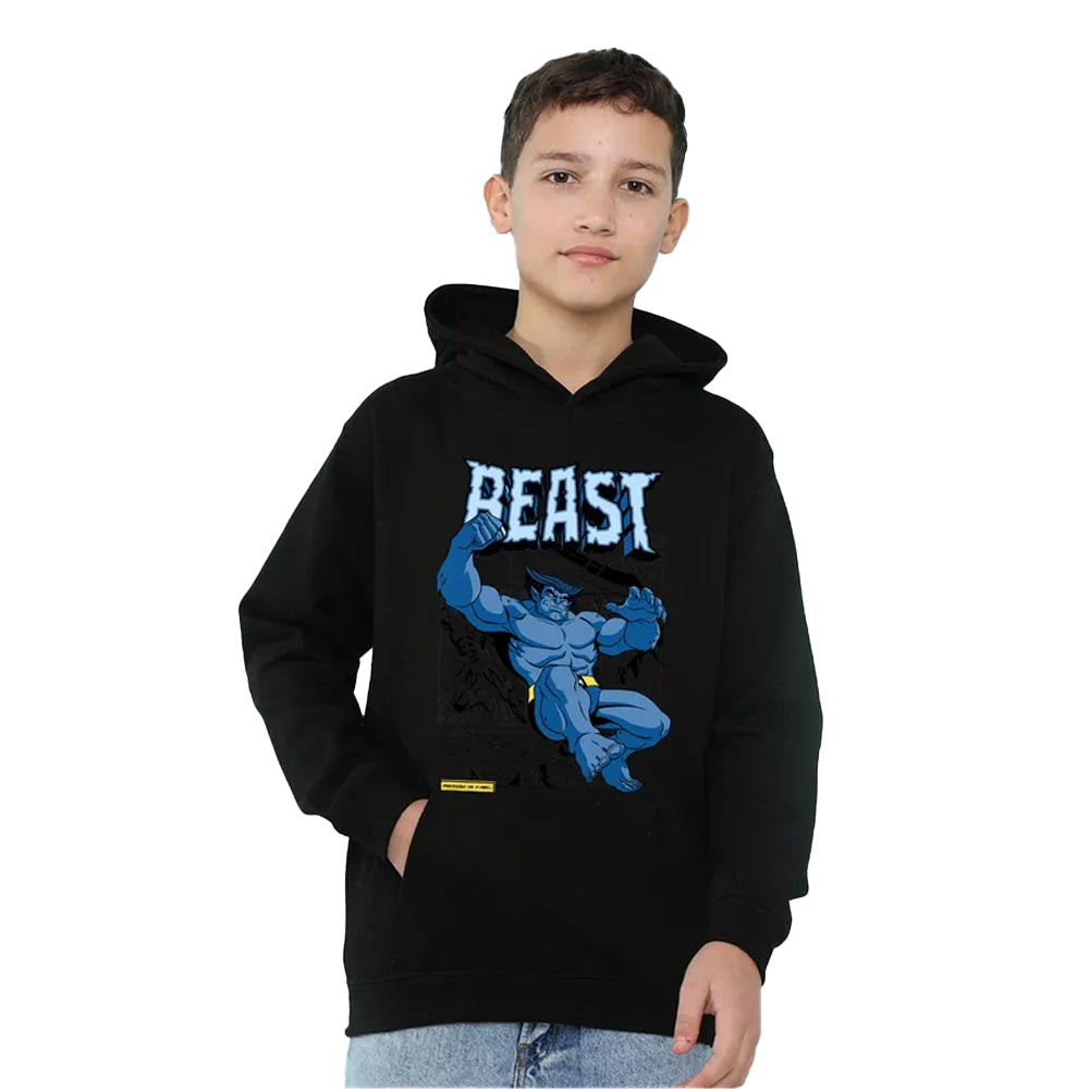 Black - Lifestyle - X-Men Childrens-Kids Beast Comic Pull Over Hoodie
