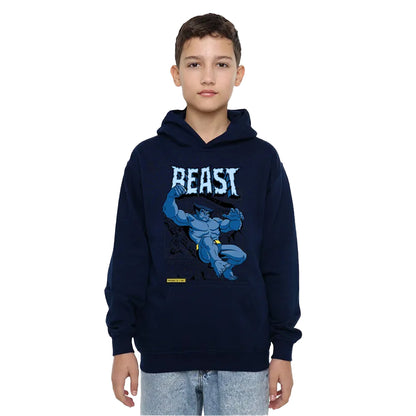 Navy - Lifestyle - X-Men Childrens-Kids Beast Comic Pull Over Hoodie