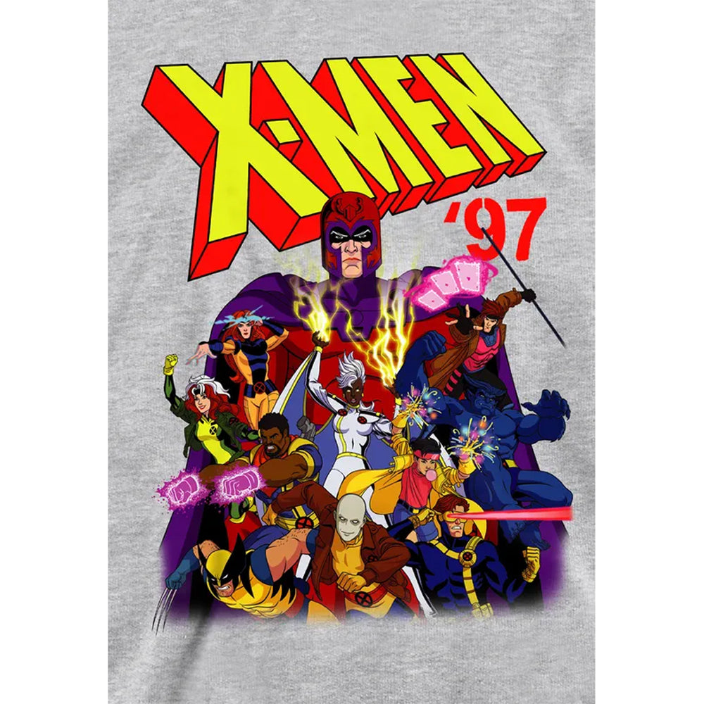 Athletic Heather - Side - X-Men Childrens-Kids 97 Comic Pull Over Hoodie