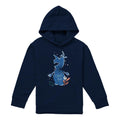 Navy - Front - Frozen Childrens-Kids Chill Out Olaf Silhouette Pullover Hoodie