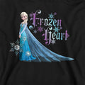 Black - Side - Frozen Childrens-Kids Frozen Heart Elsa Pullover Hoodie