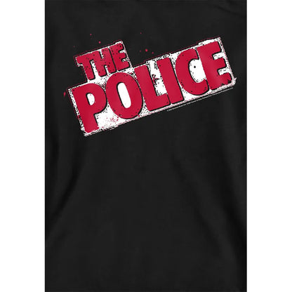 Black - Side - The Police Childrens-Kids Square Logo Hoodie