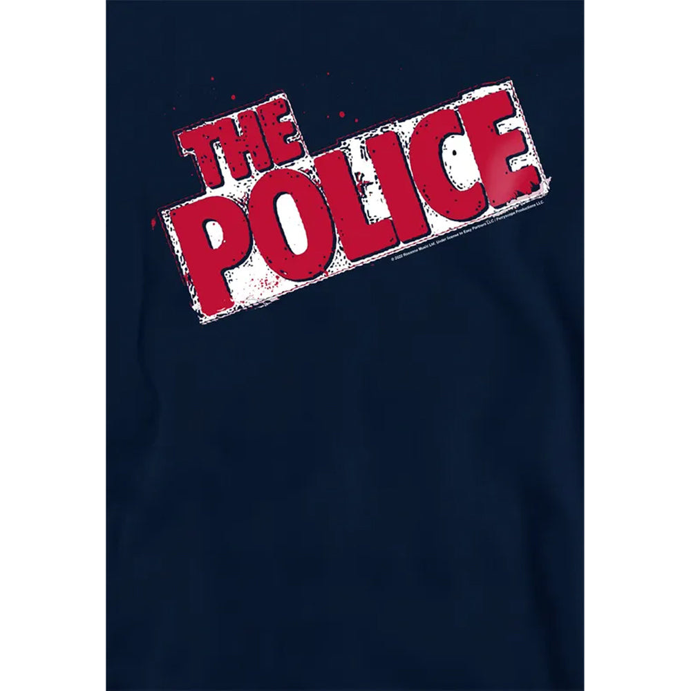 Navy - Side - The Police Childrens-Kids Square Logo Hoodie