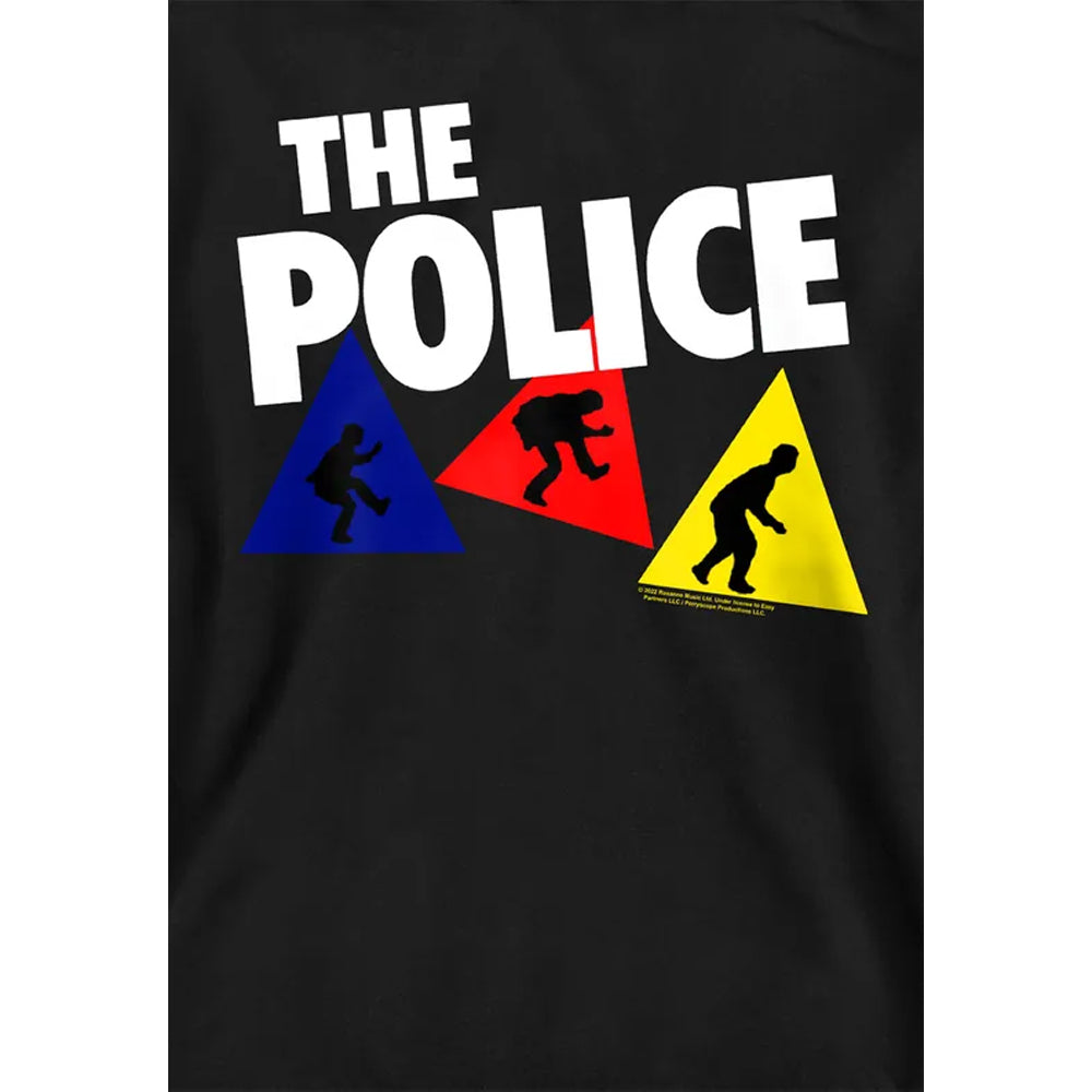 Black - Side - The Police Childrens-Kids Dancing Triangles Pull Over Hoodie