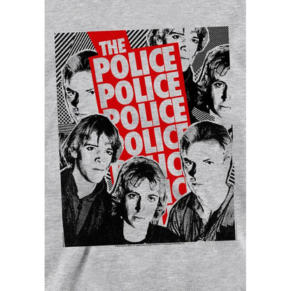 Athletic Heather - Side - The Police Childrens-Kids Collage Repeat Logo Hoodie