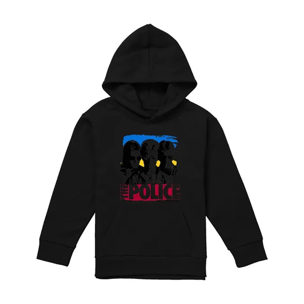 Black - Front - The Police Childrens-Kids Sunglasses Pull Over Hoodie