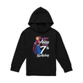 Black - Front - Frozen Childrens-Kids Fearless Like Anna 7th Birthday Pullover Hoodie
