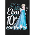 Black - Side - Frozen Childrens-Kids Bright Like Elsa 10th Birthday Pullover Hoodie