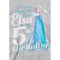 Athletic Heather - Side - Frozen Childrens-Kids Bright Like Elsa Heather 5th Birthday Pullover Hoodie