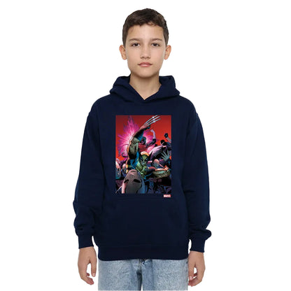 Navy - Lifestyle - X-Men Childrens-Kids Wolverine Nightcrawler Cover Pull Over Hoodie