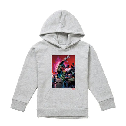 Athletic Heather - Front - X-Men Childrens-Kids Wolverine Nightcrawler Cover Pull Over Hoodie