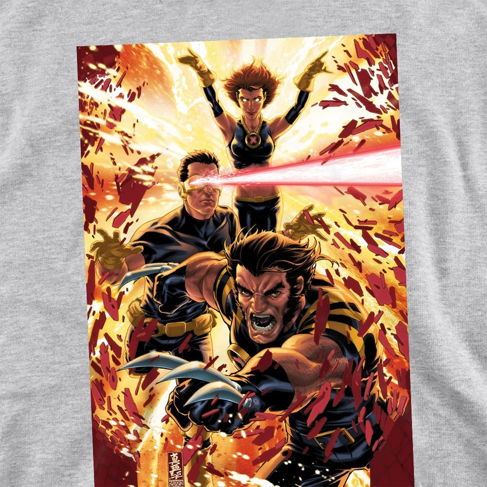 Athletic Heather - Side - X-Men Childrens-Kids Wolverine Cyclops Jean Grey Hoodie