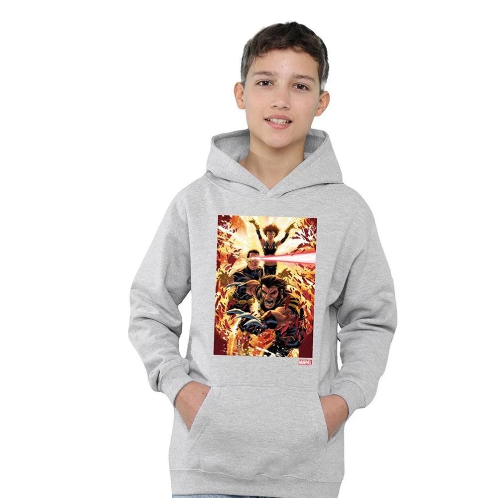 Athletic Heather - Lifestyle - X-Men Childrens-Kids Wolverine Cyclops Jean Grey Hoodie