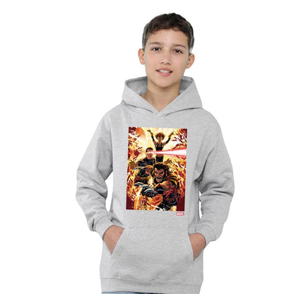 Athletic Heather - Lifestyle - X-Men Childrens-Kids Wolverine Cyclops Jean Grey Hoodie