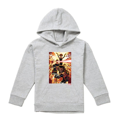 Athletic Heather - Front - X-Men Childrens-Kids Wolverine Cyclops Jean Grey Hoodie