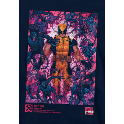Navy - Side - X-Men Childrens-Kids Wolverine Nightcrawler Hoodie