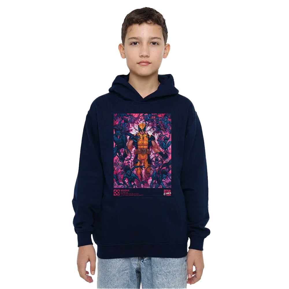 Navy - Lifestyle - X-Men Childrens-Kids Wolverine Nightcrawler Hoodie