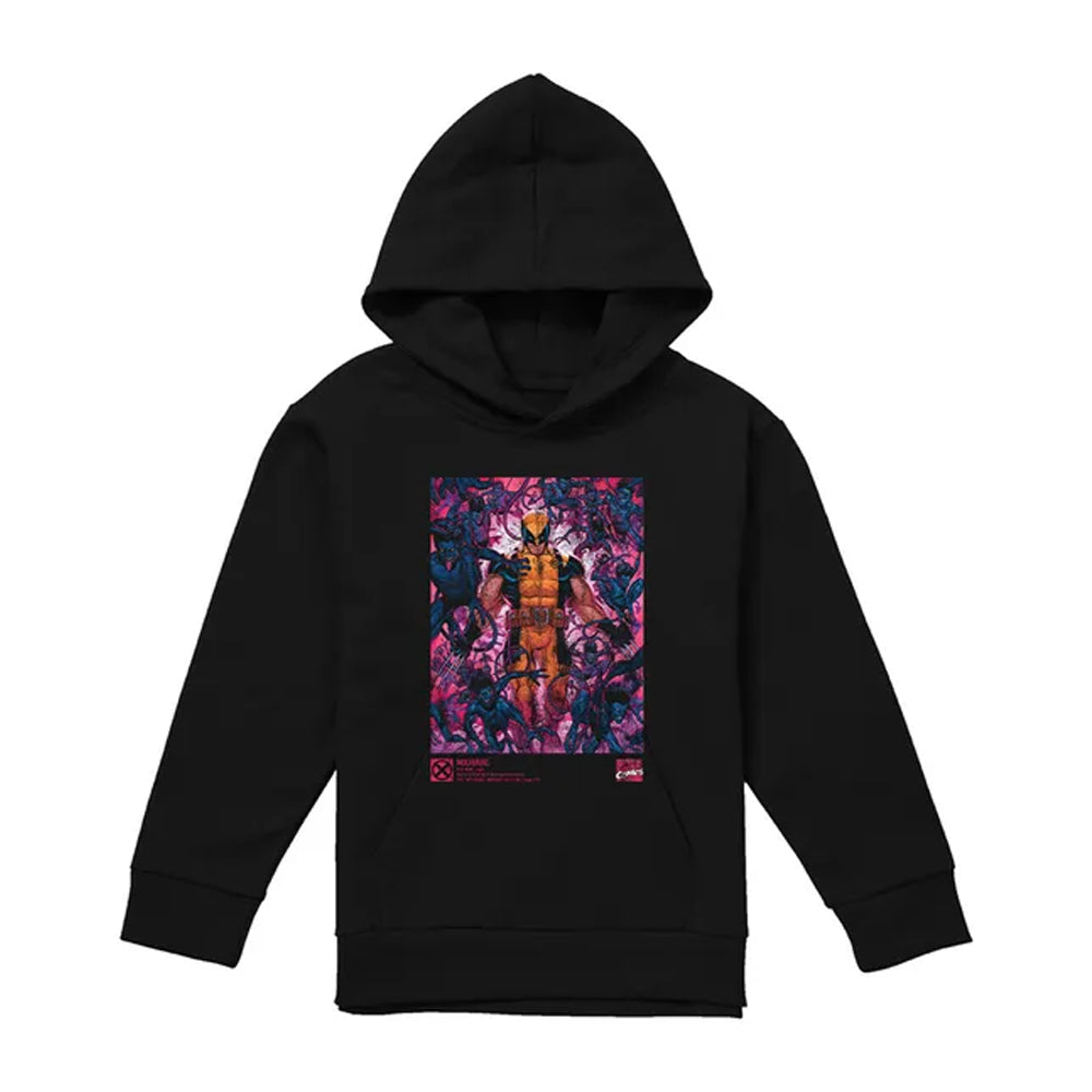 Black - Front - X-Men Childrens-Kids Wolverine Nightcrawler Hoodie