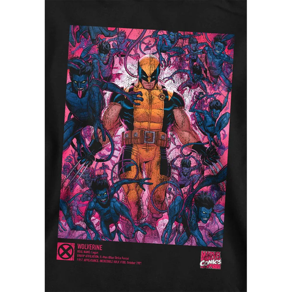 Black - Side - X-Men Childrens-Kids Wolverine Nightcrawler Hoodie