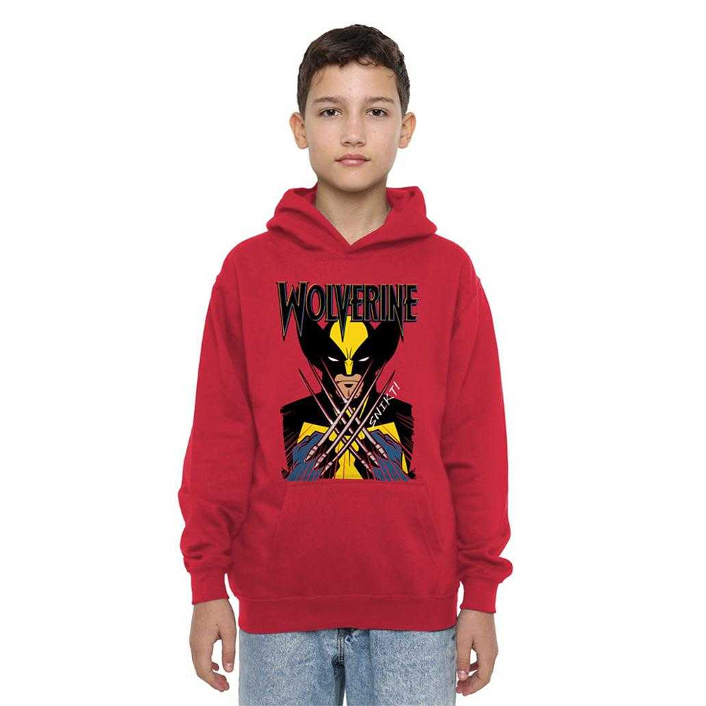 Red - Lifestyle - X-Men Childrens-Kids Action Wolverine Hoodie