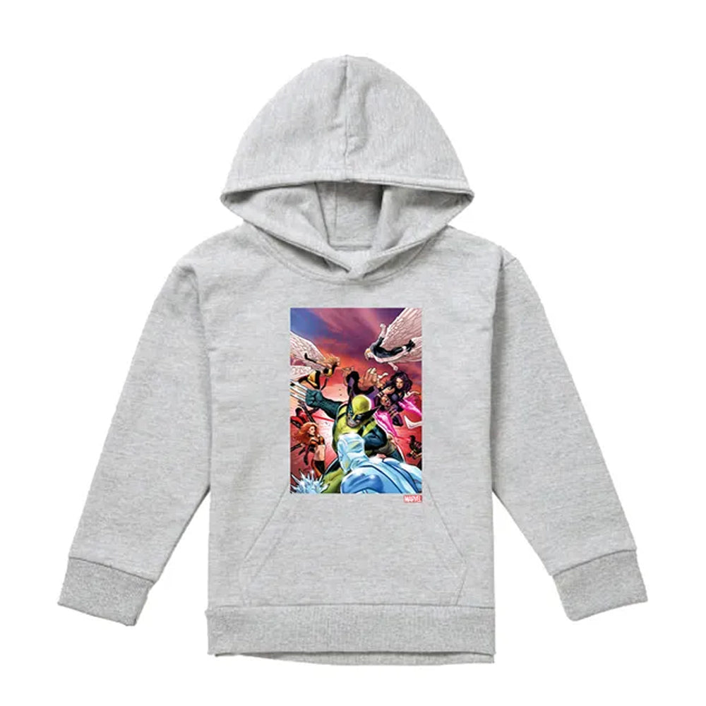 Athletic Heather - Front - X-Men Childrens-Kids Team Defend Pull Over Hoodie