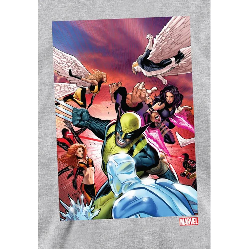 Athletic Heather - Side - X-Men Childrens-Kids Team Defend Pull Over Hoodie