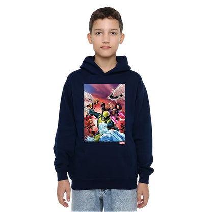 Navy - Lifestyle - X-Men Childrens-Kids Team Defend Pull Over Hoodie