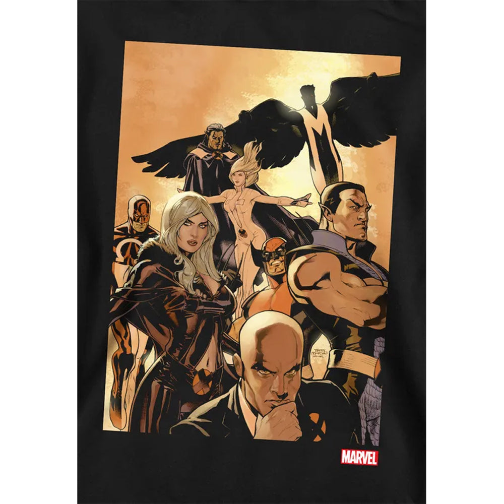 Black - Side - X-Men Childrens-Kids Team Cover Hoodie
