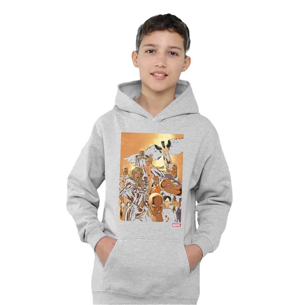 Athletic Heather - Lifestyle - X-Men Childrens-Kids Team Cover Hoodie