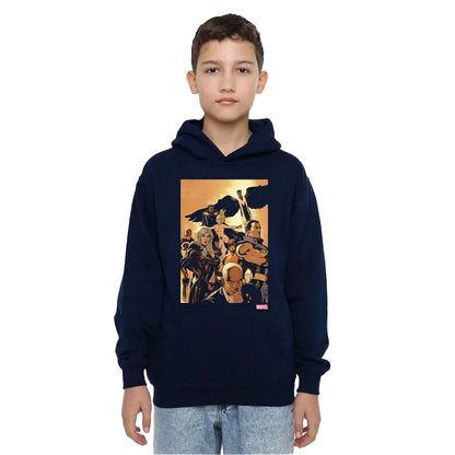 Navy - Lifestyle - X-Men Childrens-Kids Team Cover Hoodie