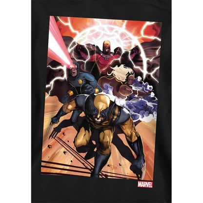 Black - Side - X-Men Childrens-Kids Team Attack Pull Over Hoodie
