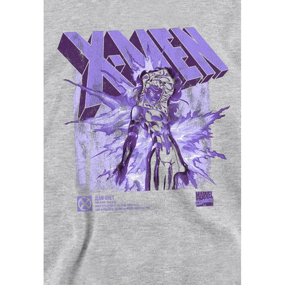 Athletic Heather - Side - X-Men Childrens-Kids Info Jean Grey Pull Over Hoodie