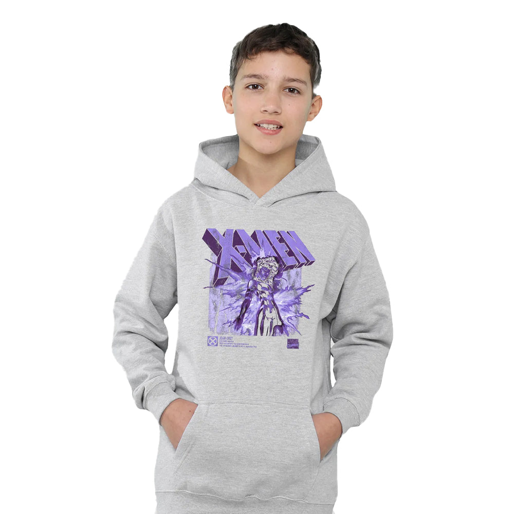 Athletic Heather - Lifestyle - X-Men Childrens-Kids Info Jean Grey Pull Over Hoodie