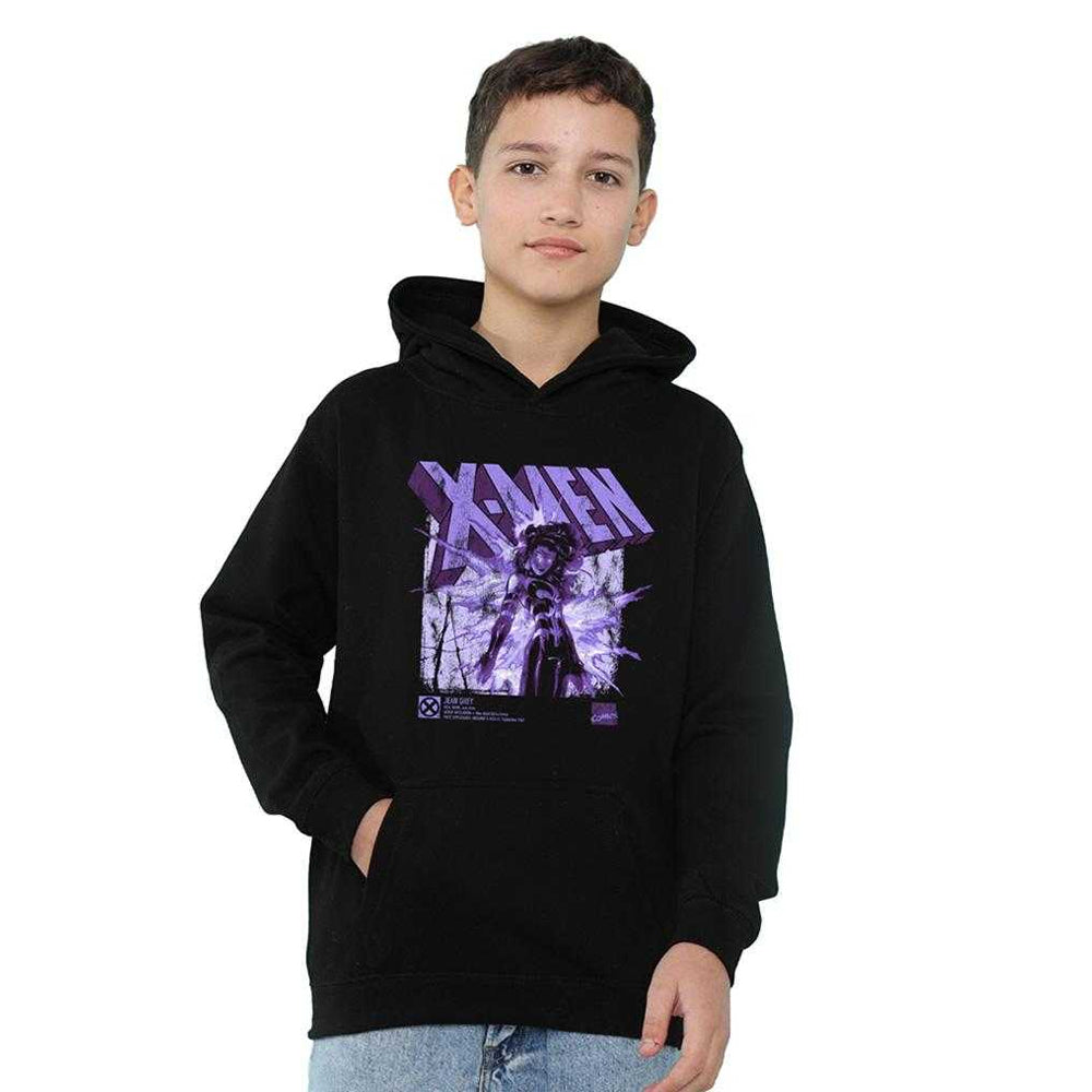 Black - Lifestyle - X-Men Childrens-Kids Info Jean Grey Pull Over Hoodie