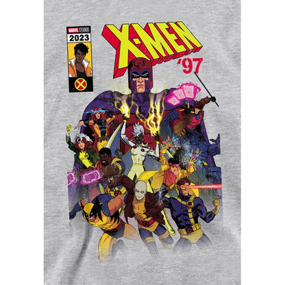 Athletic Heather - Side - X-Men Childrens-Kids Front Cover Team Pull Over Hoodie