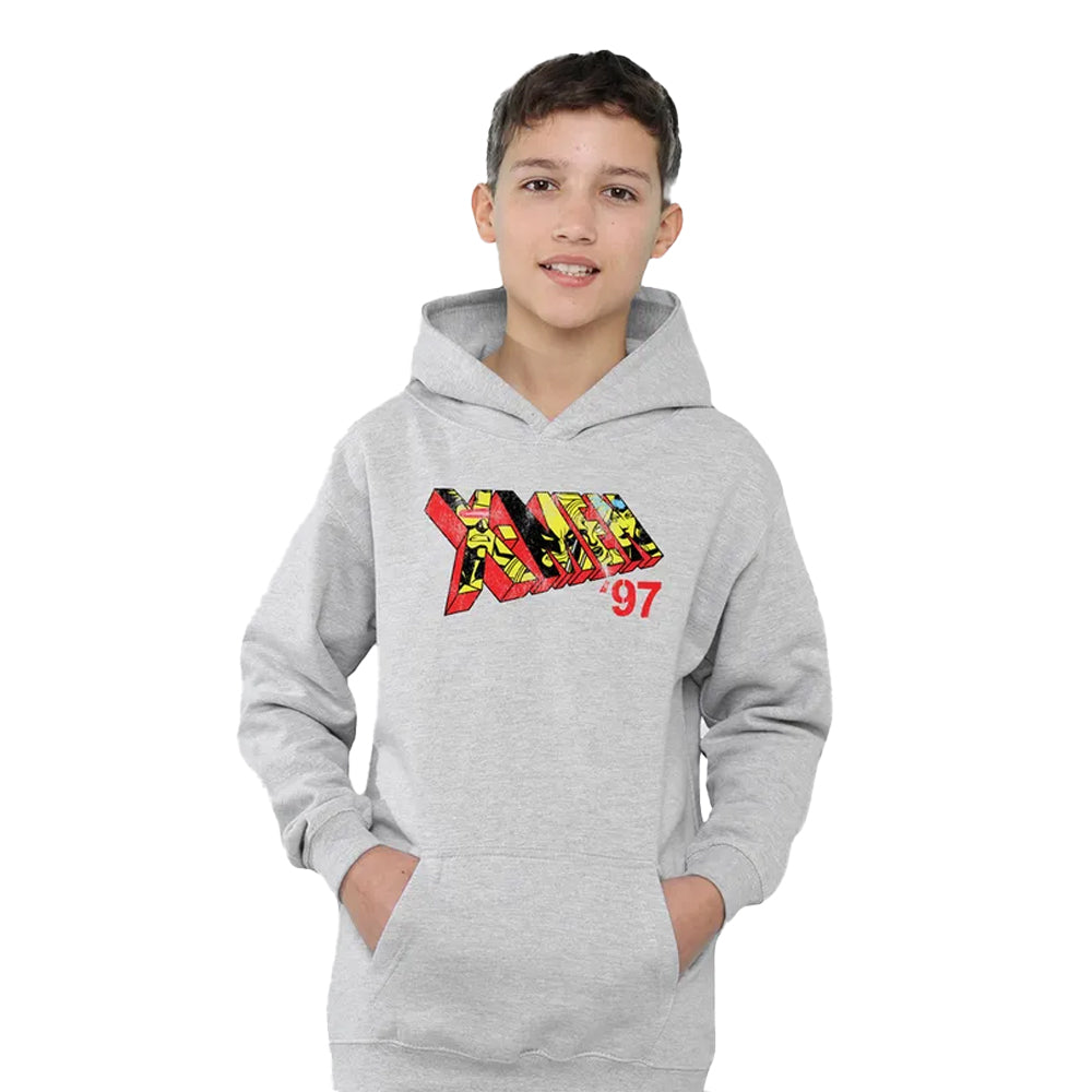 Athletic Heather - Lifestyle - X-Men Childrens-Kids 97 Comic Logo Pull Over Hoodie