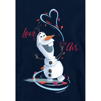 Navy - Side - Frozen Childrens-Kids Love Is In The Air Olaf Valentine`s Day Pullover Hoodie