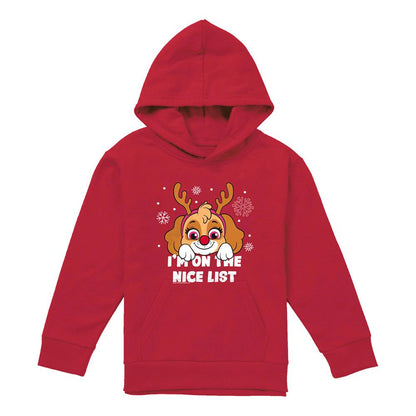 Red - Front - Paw Patrol Childrens-Kids Nice List Skye Pullover Hoodie
