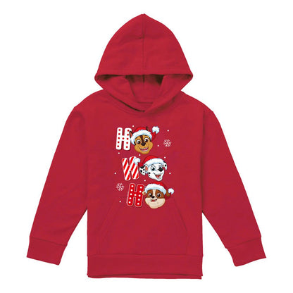 Red - Front - Paw Patrol Childrens-Kids Santa Hat Pullover Hoodie