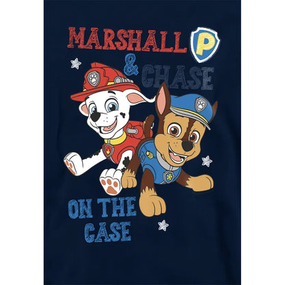 Navy - Side - Paw Patrol Childrens-Kids Ruff Ruff Rescue Heather Pullover Hoodie