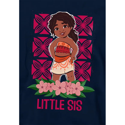 Navy - Side - Moana 2 Childrens-Kids Little Sis Simea Pullover Hoodie