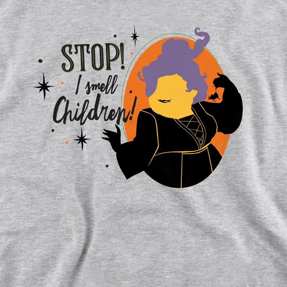 Athletic Heather - Side - Hocus Pocus Childrens-Kids Stop! I Smell Children! With Mary Sanderson Heather Hoodie