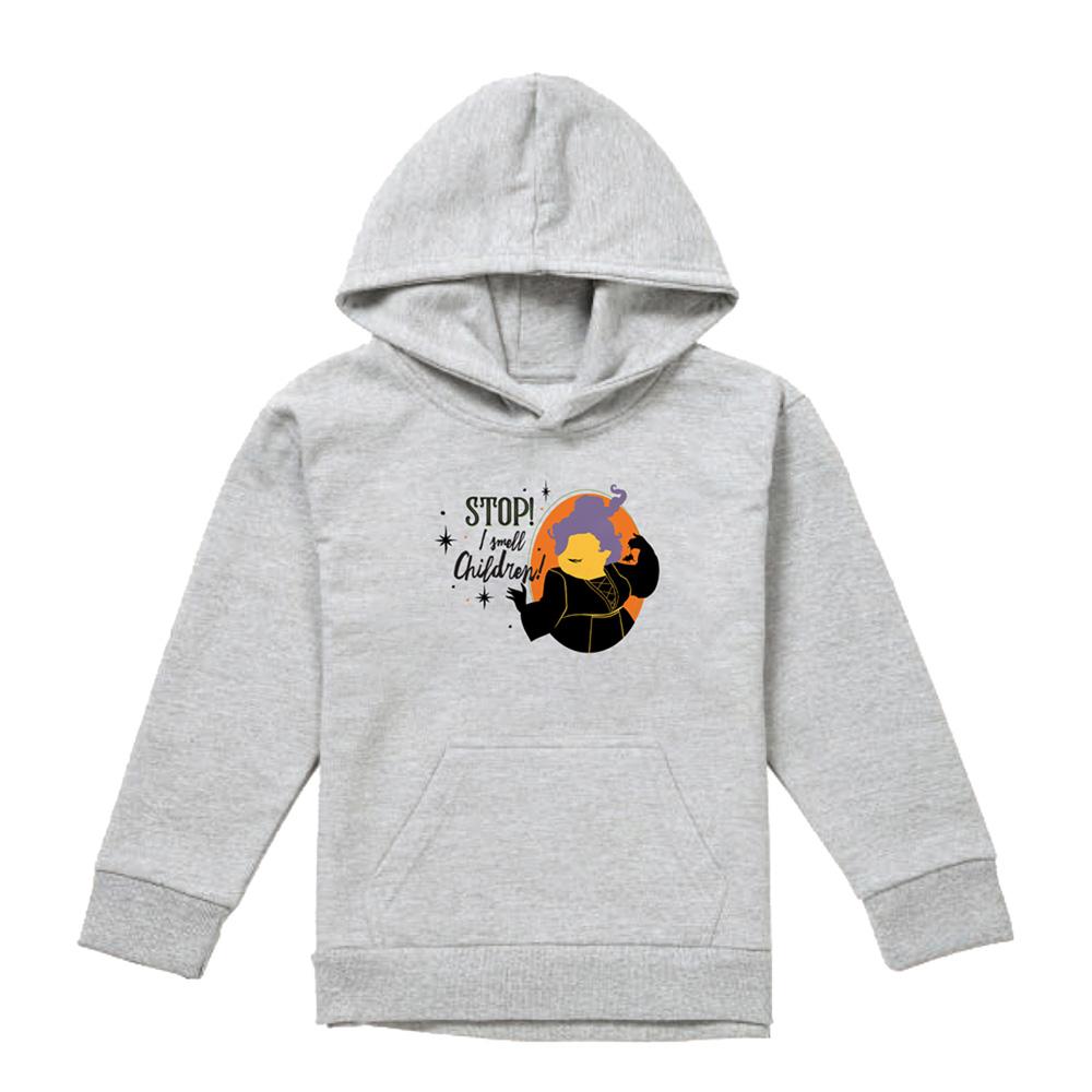Athletic Heather - Front - Hocus Pocus Childrens-Kids Stop! I Smell Children! With Mary Sanderson Heather Hoodie