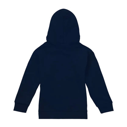 Navy - Back - Captain America Childrens-Kids Pull Over 6th Birthday Hoodie
