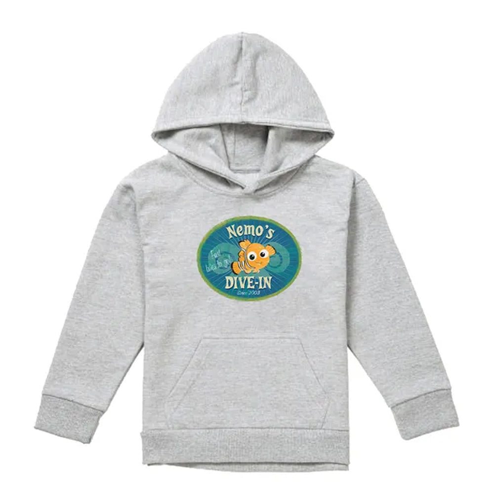 Athletic Heather - Front - Finding Nemo Childrens-Kids Nemo´s Dive In Hoodie